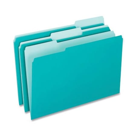 Tops Business Forms Pendaflex, INTERIOR FILE FOLDERS, 1/3-CUT TABS, LETTER SIZE, AQUA, 100PK 421013AQU